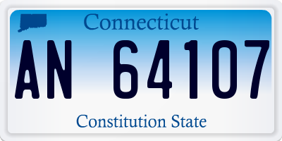 CT license plate AN64107