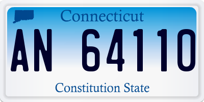 CT license plate AN64110