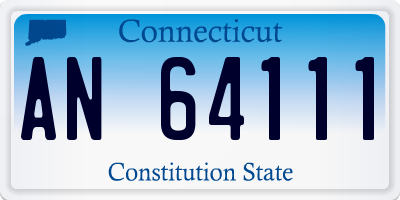 CT license plate AN64111