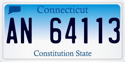 CT license plate AN64113