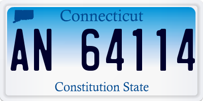 CT license plate AN64114