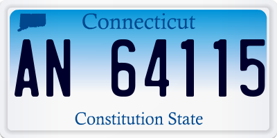 CT license plate AN64115