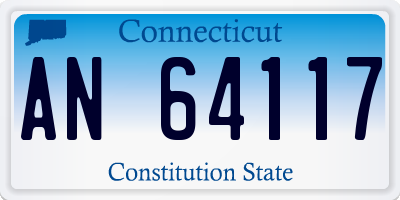 CT license plate AN64117