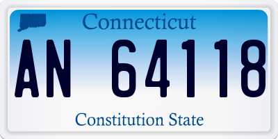 CT license plate AN64118