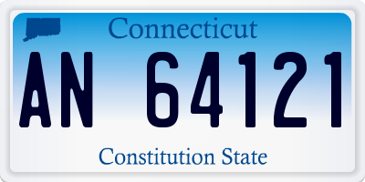 CT license plate AN64121