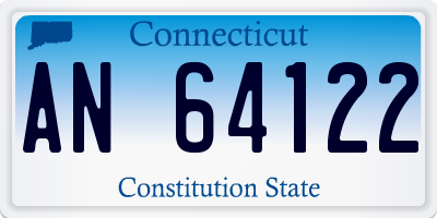 CT license plate AN64122