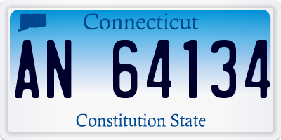 CT license plate AN64134