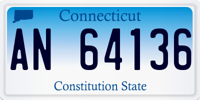 CT license plate AN64136