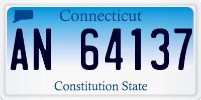 CT license plate AN64137