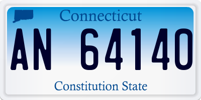 CT license plate AN64140