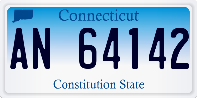 CT license plate AN64142