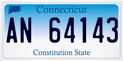 CT license plate AN64143