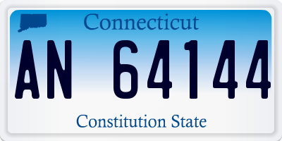 CT license plate AN64144