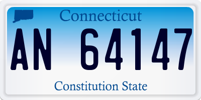 CT license plate AN64147