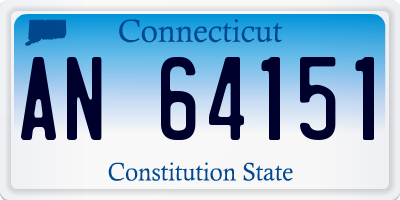 CT license plate AN64151
