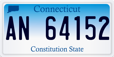 CT license plate AN64152