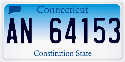 CT license plate AN64153