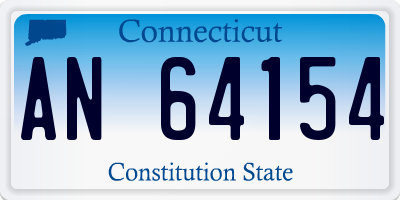 CT license plate AN64154