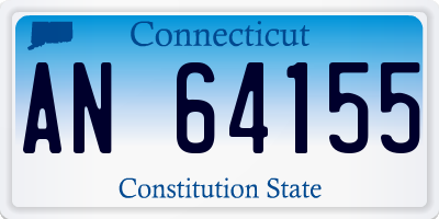 CT license plate AN64155