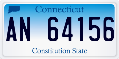 CT license plate AN64156