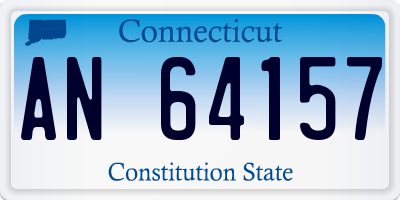 CT license plate AN64157