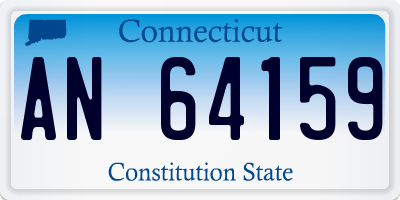 CT license plate AN64159