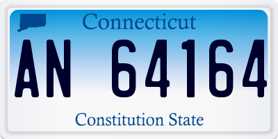 CT license plate AN64164