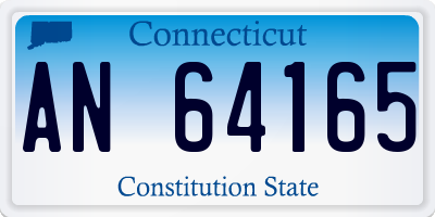 CT license plate AN64165