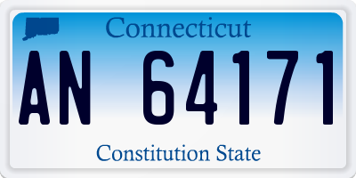 CT license plate AN64171