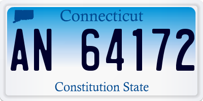 CT license plate AN64172