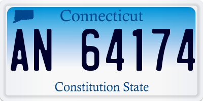 CT license plate AN64174