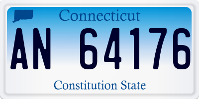 CT license plate AN64176
