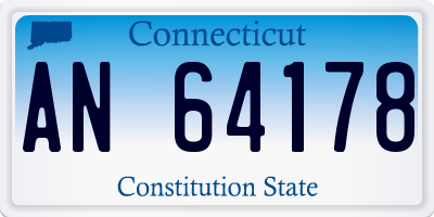 CT license plate AN64178