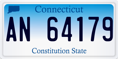 CT license plate AN64179