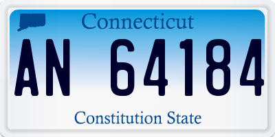 CT license plate AN64184