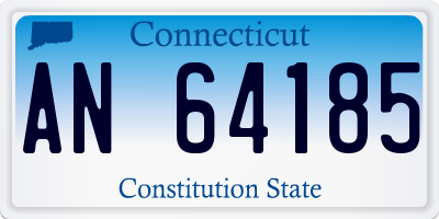 CT license plate AN64185