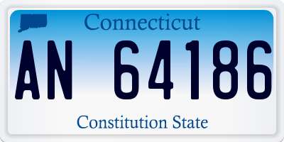 CT license plate AN64186