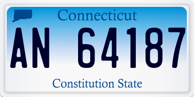 CT license plate AN64187