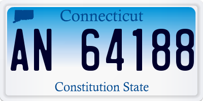 CT license plate AN64188
