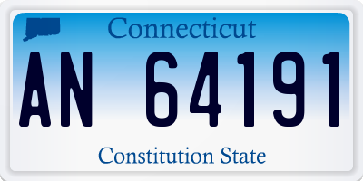 CT license plate AN64191