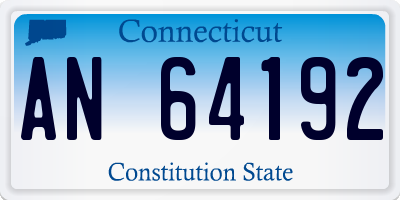 CT license plate AN64192