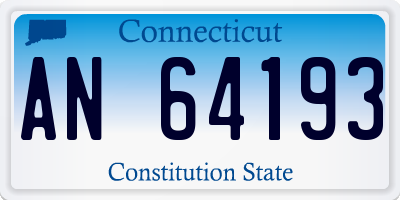CT license plate AN64193