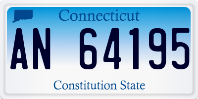 CT license plate AN64195