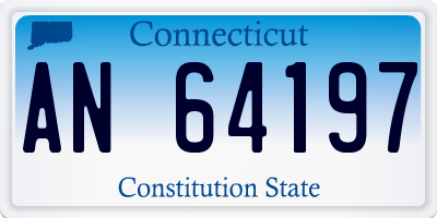 CT license plate AN64197