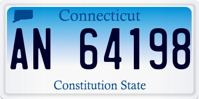 CT license plate AN64198