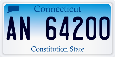 CT license plate AN64200