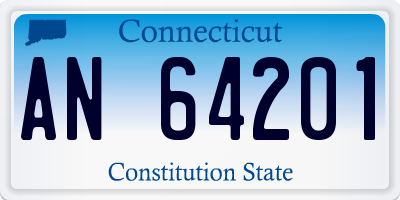 CT license plate AN64201