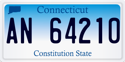 CT license plate AN64210