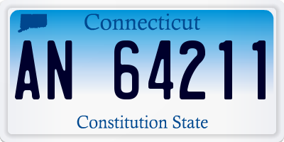 CT license plate AN64211