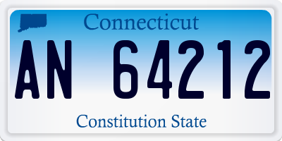 CT license plate AN64212
